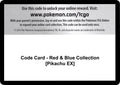 Image for Code Card - Red & Blue Collection [Pikachu EX] (GEN) - Pokemon