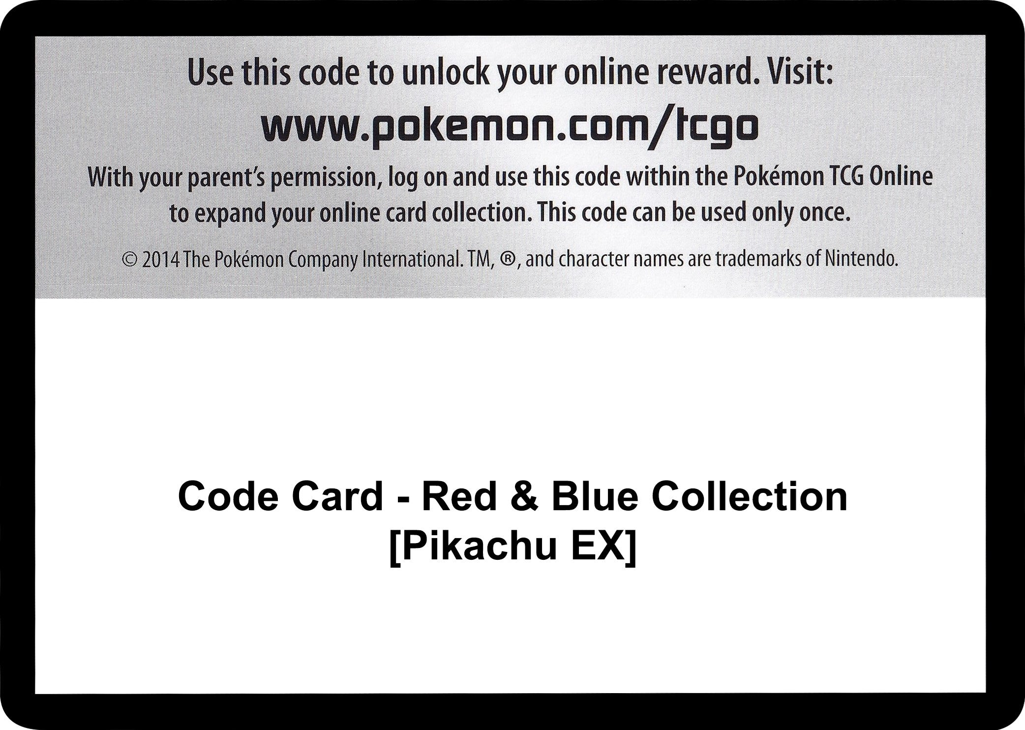 Image for Code Card - Red & Blue Collection [Pikachu EX] (GEN) - Pokemon
