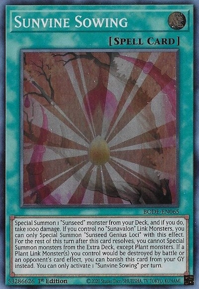 Image for Sunvine Sowing (BODE-EN065) (BODE) - YuGiOh