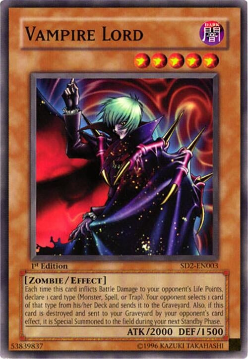 Image for Vampire Lord (SD2-EN003) (SD2) - YuGiOh