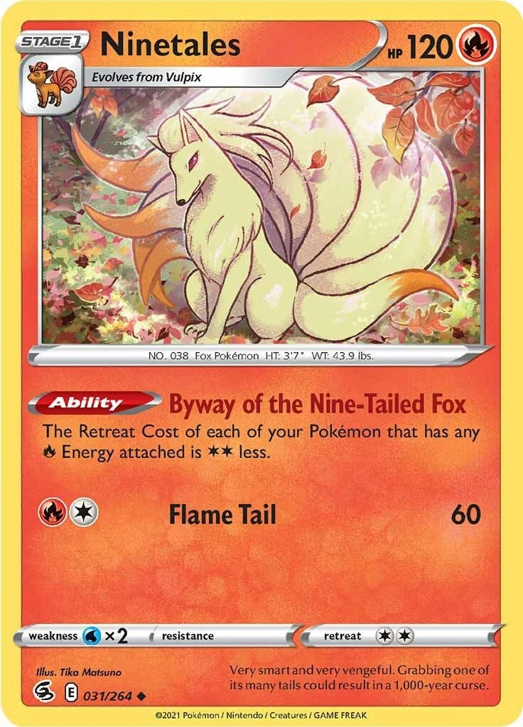 Image for Ninetales (31) (031/264) (SWSH08) - Pokemon