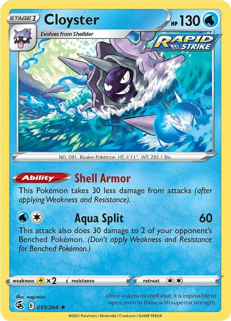 Image for Cloyster (051/264) (SWSH08) - Pokemon
