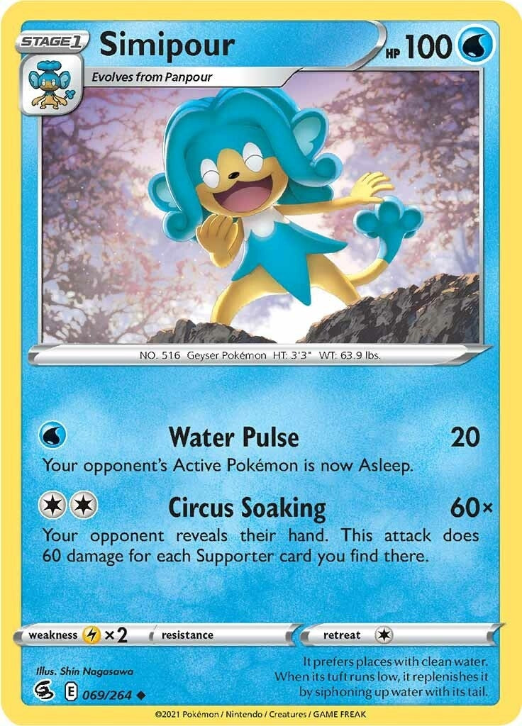 Image for Simipour (069/264) (SWSH08) - Pokemon