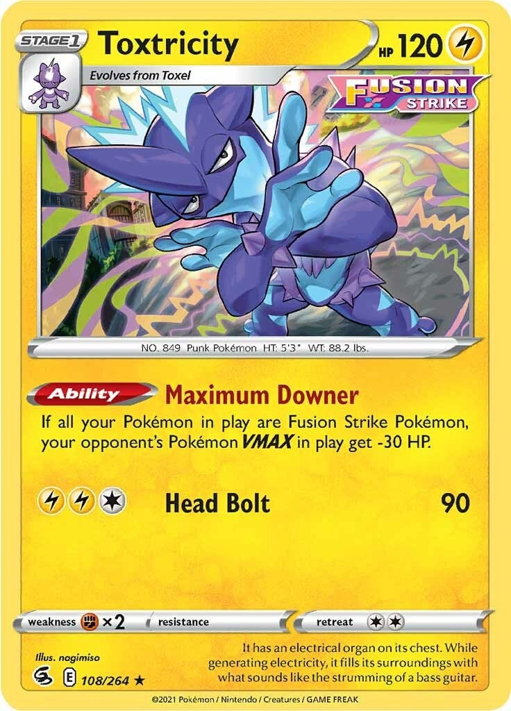 Image for Toxtricity (108) (108/264) (SWSH08) - Pokemon