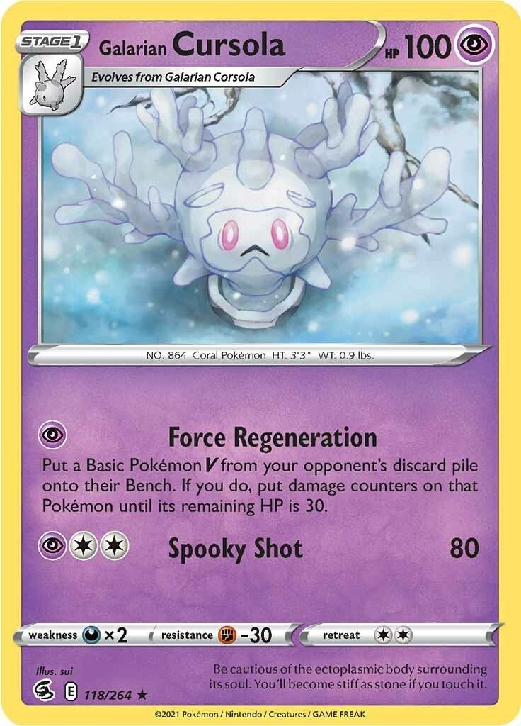 Image for Galarian Cursola (118/264) (SWSH08) - Pokemon