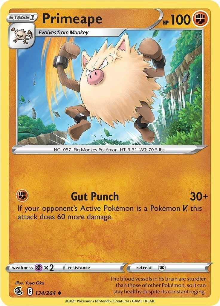 Image for Primeape (134/264) (SWSH08) - Pokemon