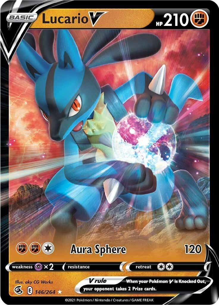 Image for Lucario V (146/264) (SWSH08) - Pokemon