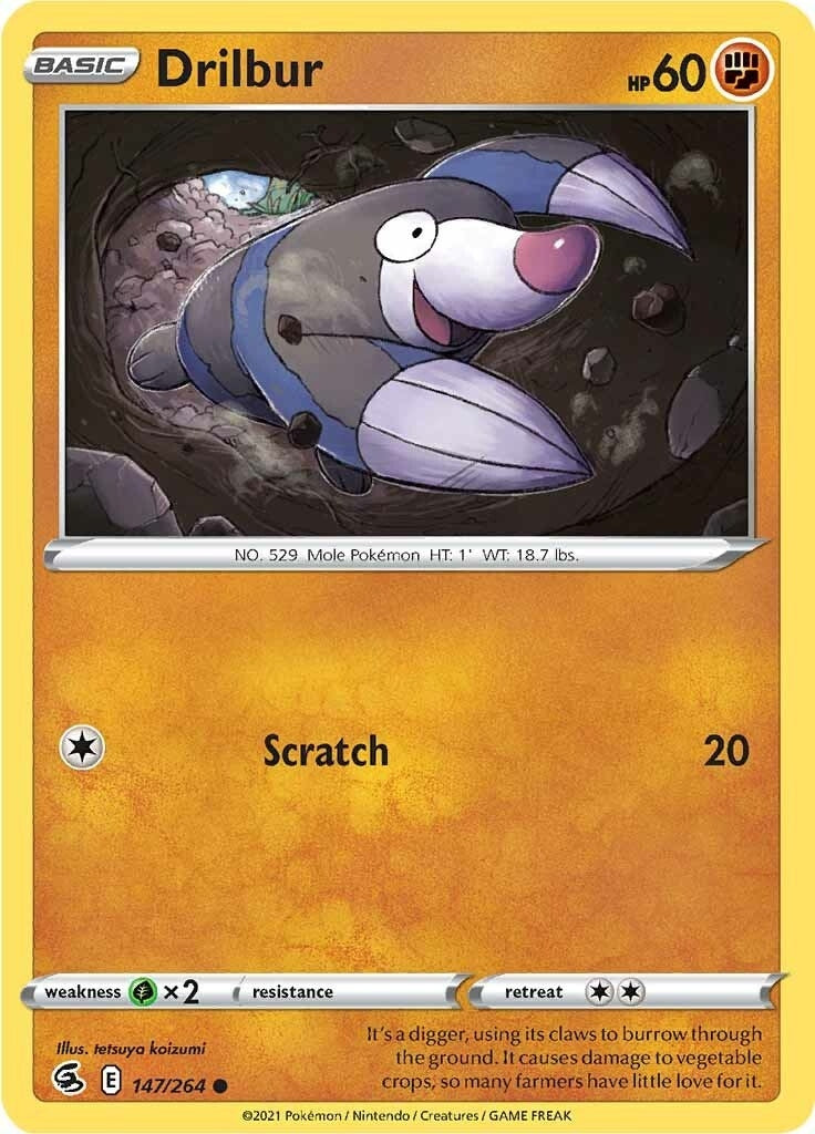 Image for Drilbur (147/264) (SWSH08) - Pokemon