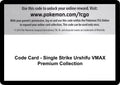 Image for Code Card - Single Strike Urshifu VMAX Premium Collection (SWSH08) - Pokemon
