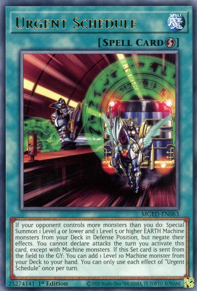 Image for Urgent Schedule (MGED-EN063) (MGED) - YuGiOh