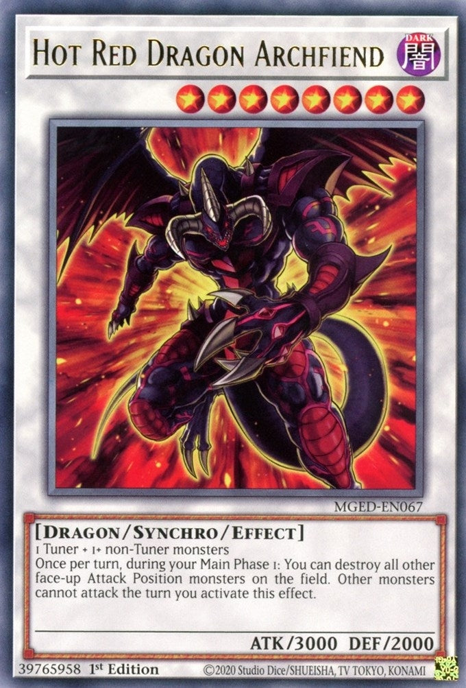 Image for Hot Red Dragon Archfiend (MGED-EN067) (MGED) - YuGiOh