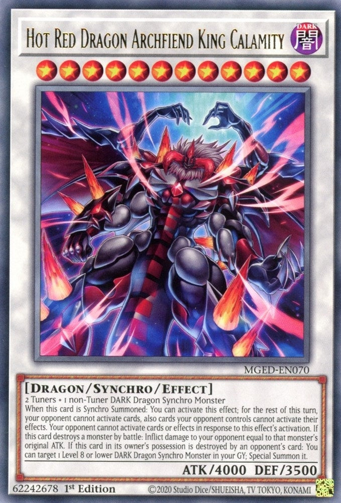 Image for Hot Red Dragon Archfiend King Calamity (MGED-EN070) (MGED) - YuGiOh
