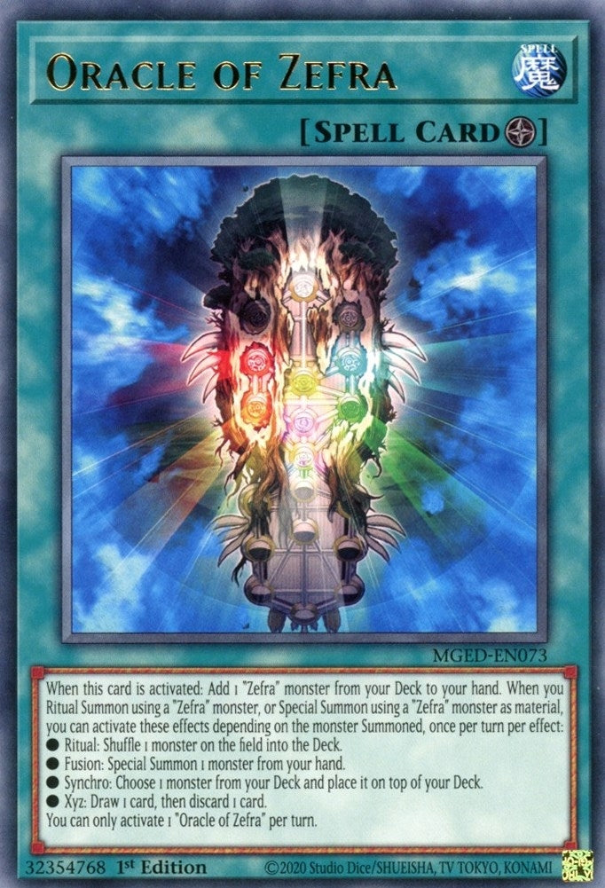 Image for Oracle of Zefra (MGED-EN073) (MGED) - YuGiOh