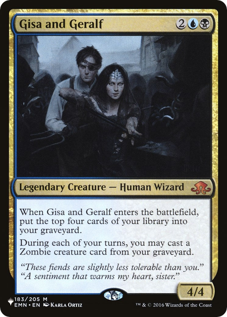 Image for Gisa and Geralf (183/205) (The List Reprints) - Magic: The Gathering