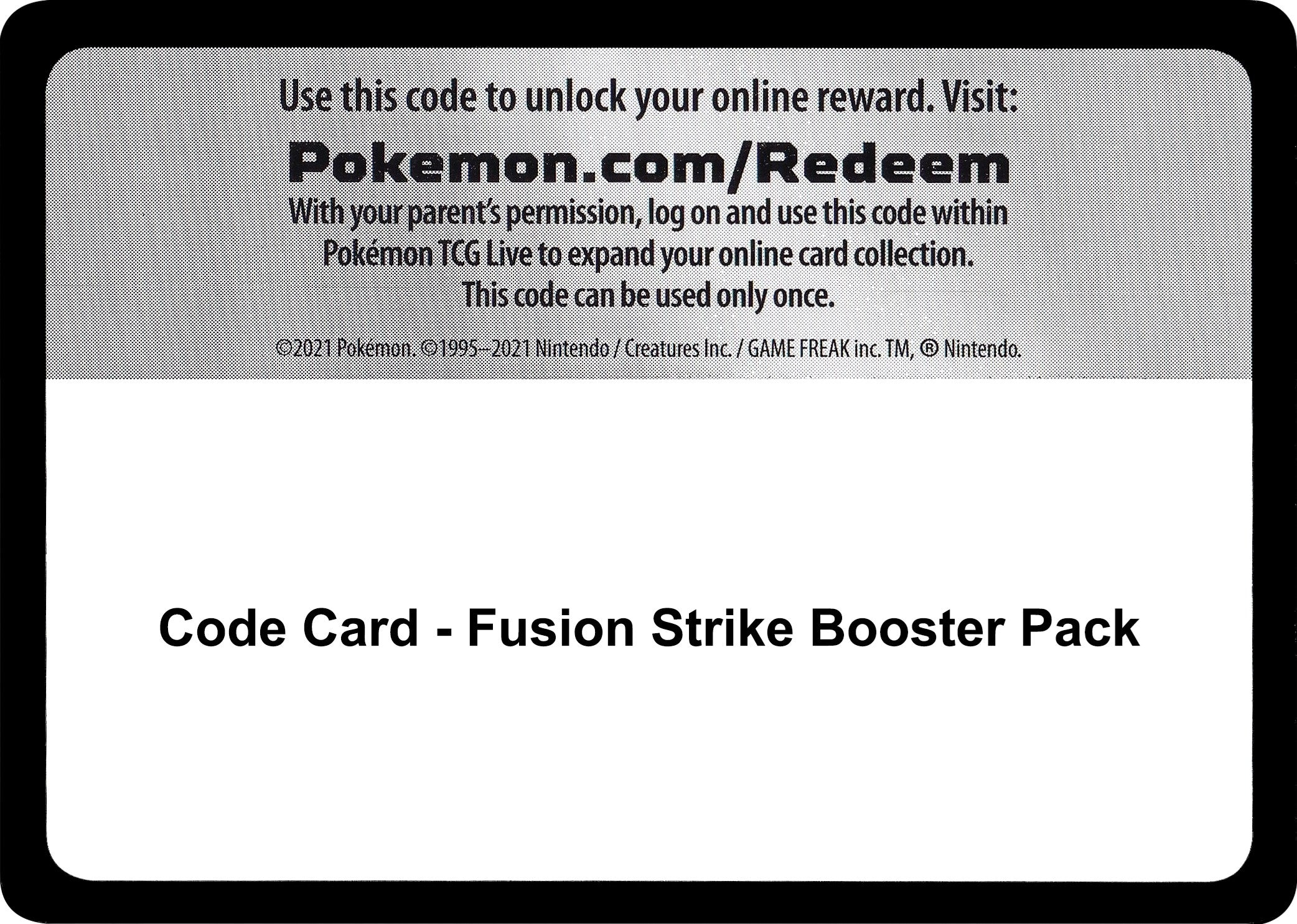 Image for Code Card - Fusion Strike Booster Pack (SWSH08) - Pokemon