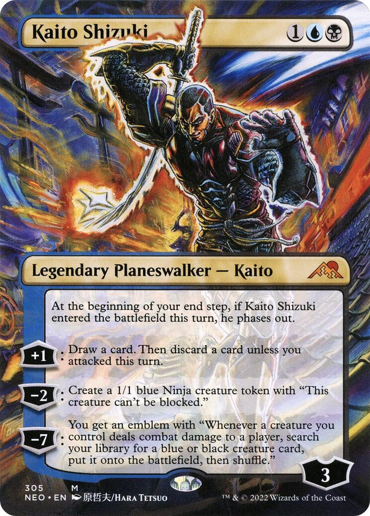 Image for Kaito Shizuki (Borderless) (305) (Kamigawa: Neon Dynasty) - Magic: The Gathering