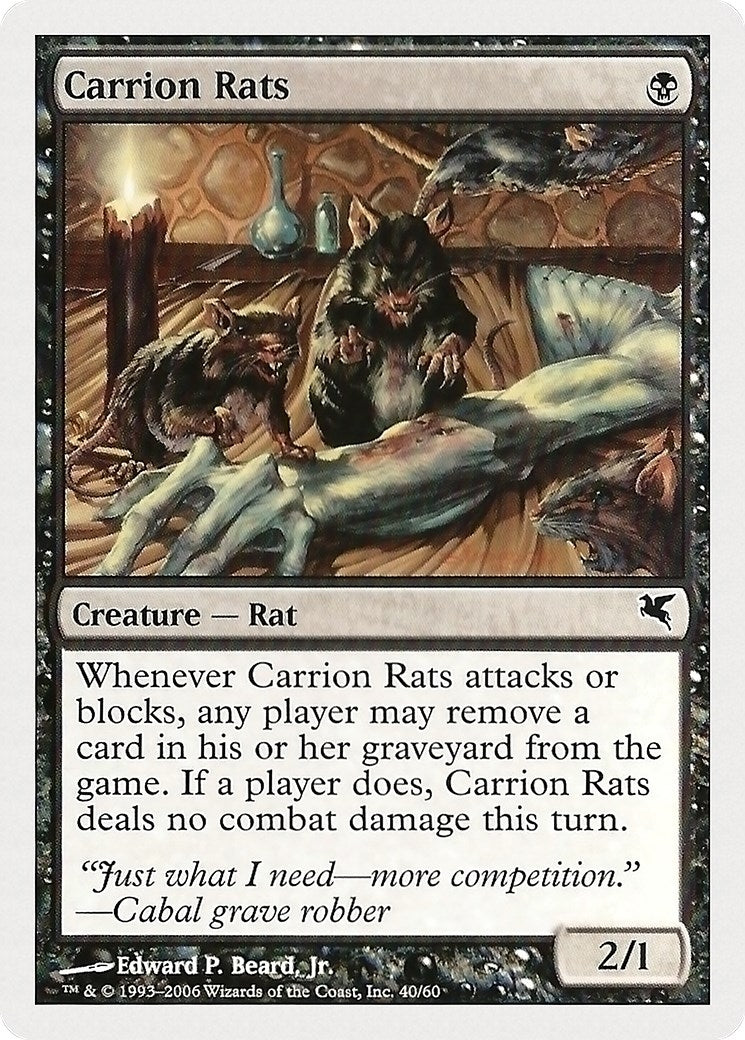 Image for Carrion Rats (40) (40) (Magic Encyclopedia 2005 (Salvat/Hachette)) - Magic: The Gathering