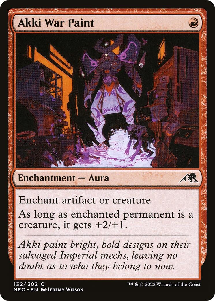 Image for Akki War Paint (132) (Kamigawa: Neon Dynasty) - Magic: The Gathering