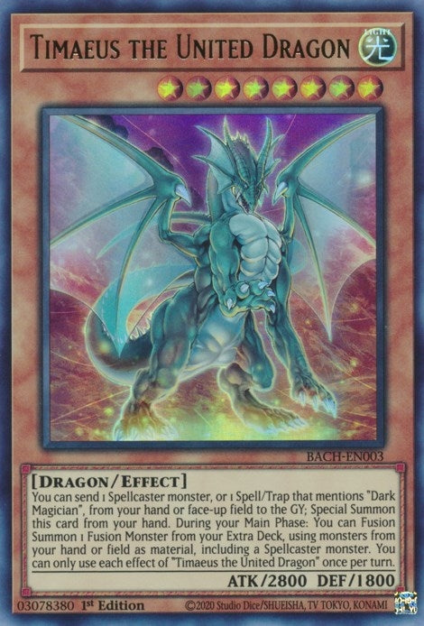 Image for Timaeus the United Dragon (BACH-EN003) (BACH) - YuGiOh