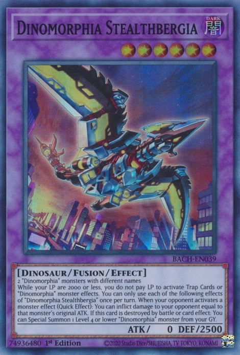 Image for Dinomorphia Stealthbergia (BACH-EN039) (BACH) - YuGiOh