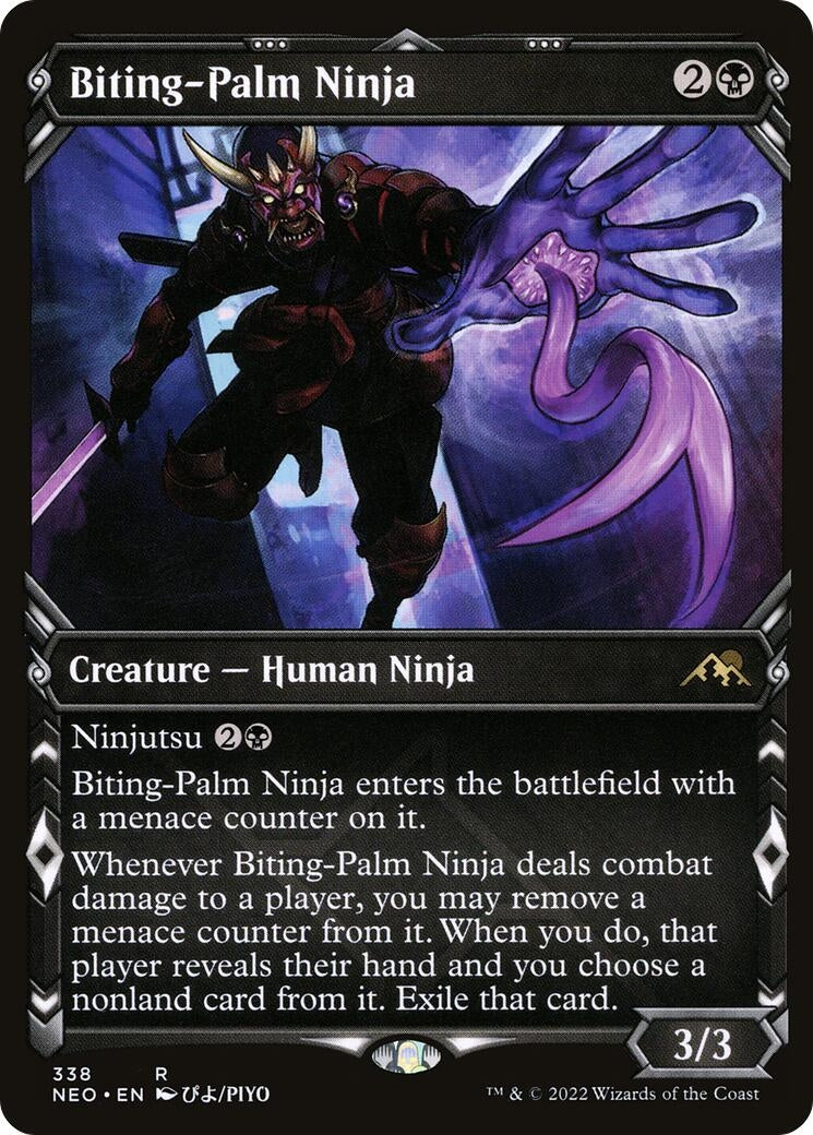 Image for Biting-Palm Ninja (Showcase) (338) (Kamigawa: Neon Dynasty) - Magic: The Gathering