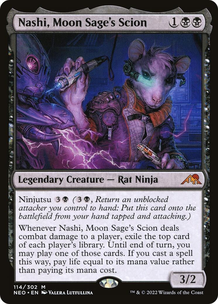 Image for Nashi, Moon Sage's Scion (114) (Kamigawa: Neon Dynasty) - Magic: The Gathering
