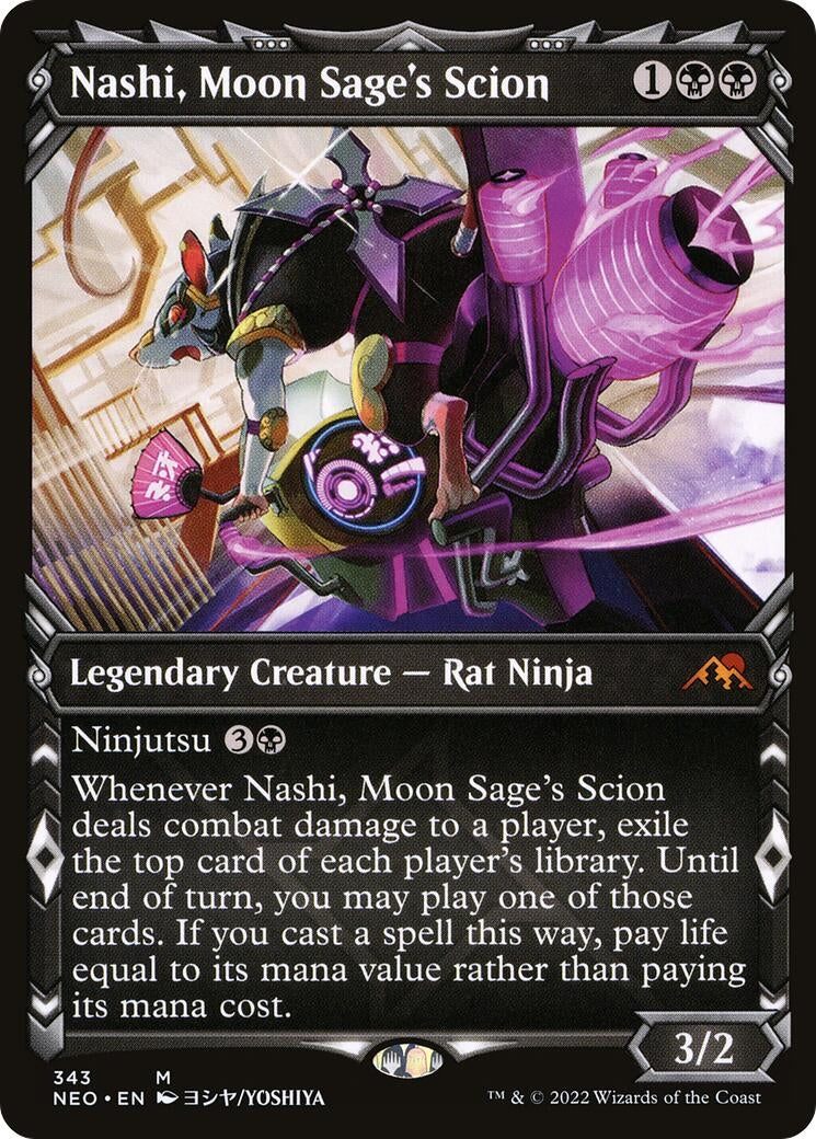 Image for Nashi, Moon Sage's Scion (Showcase) (343) (Kamigawa: Neon Dynasty) - Magic: The Gathering