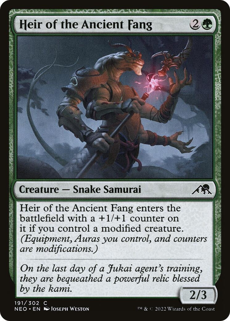 Image for Heir of the Ancient Fang (191) (Kamigawa: Neon Dynasty) - Magic: The Gathering