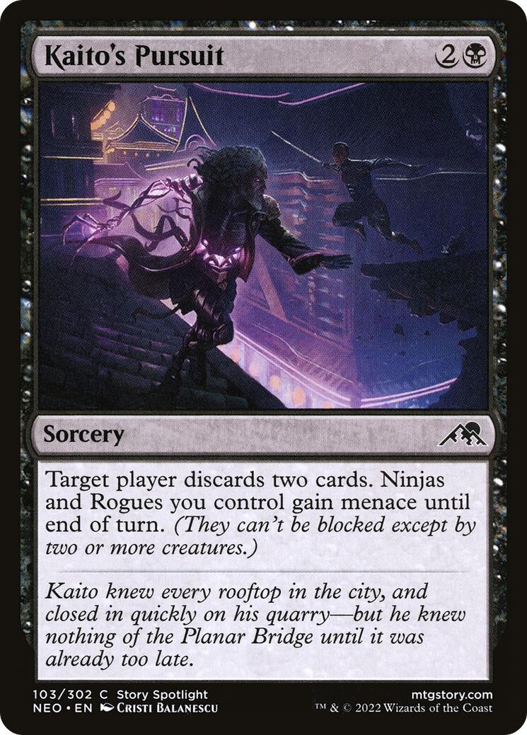 Image for Kaito's Pursuit (103) (Kamigawa: Neon Dynasty) - Magic: The Gathering