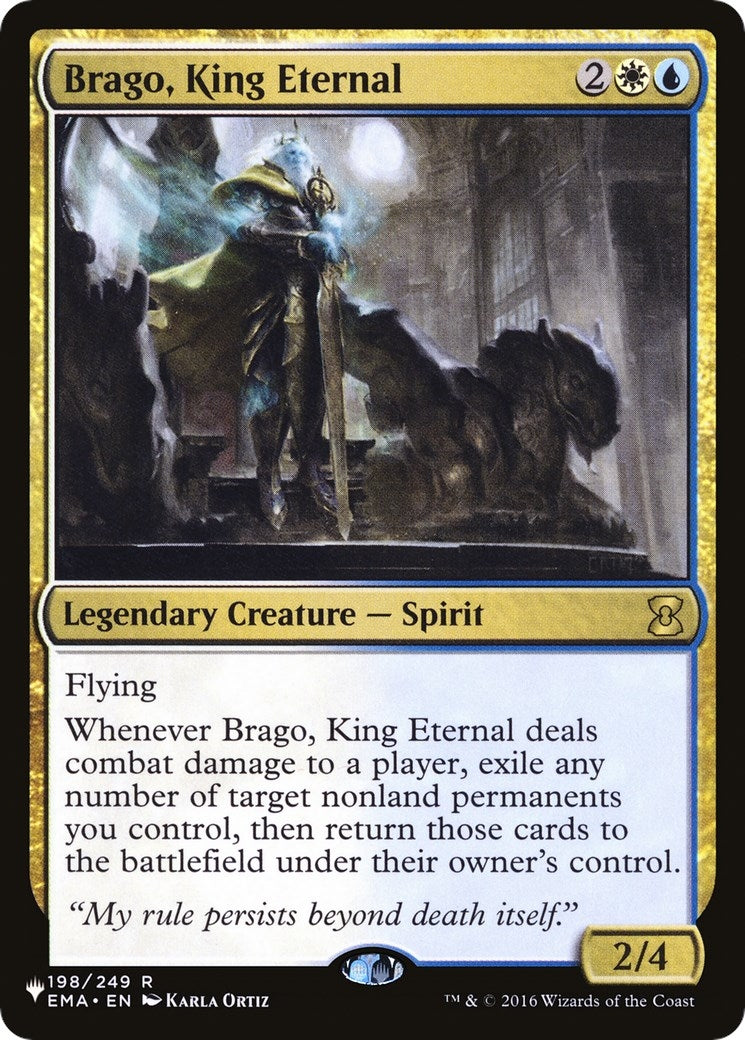 Image for Brago, King Eternal (198/249) (The List Reprints) - Magic: The Gathering