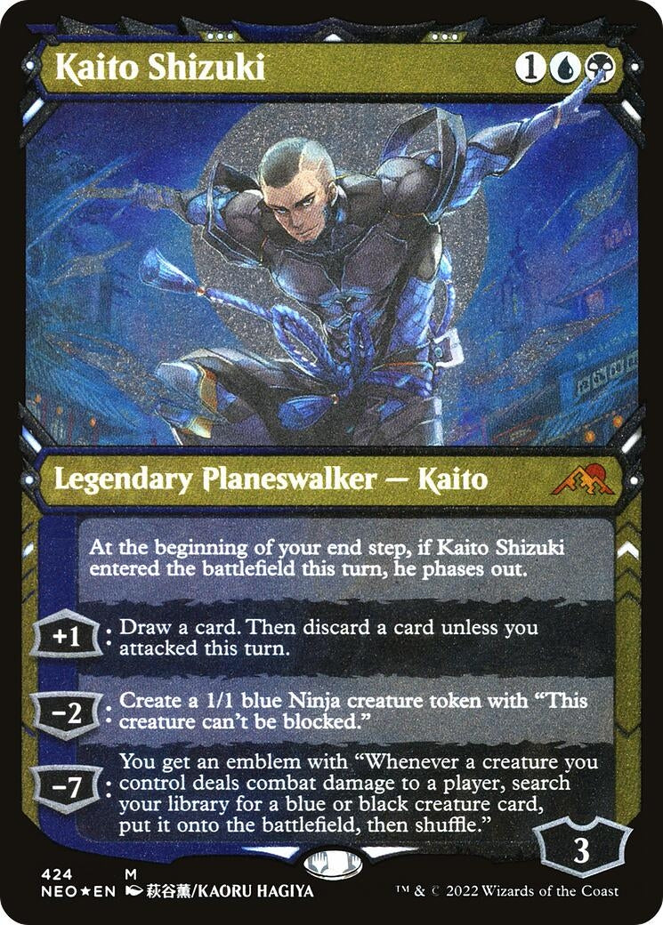 Image for Kaito Shizuki (Showcase) (Foil Etched) (424) (Kamigawa: Neon Dynasty) - Magic: The Gathering