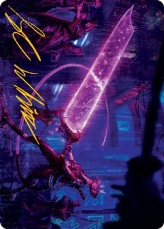 Image for Enormous Energy Blade Art Card (Gold-Stamped Signature) (16) (Kamigawa: Neon Dynasty) - Magic: The Gathering