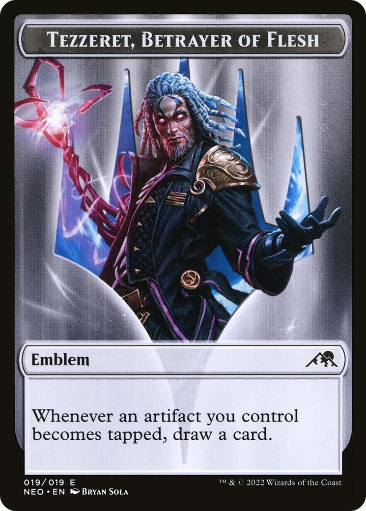 Image for Emblem - Tezzeret, Betrayer of Flesh (19) (Kamigawa: Neon Dynasty) - Magic: The Gathering