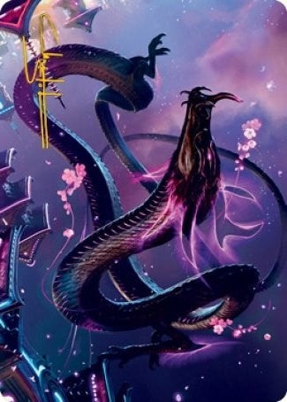 Image for Junji, the Midnight Sky Art Card (38/81) (Gold-Stamped Signature) (38) (Kamigawa: Neon Dynasty) - Magic: The Gathering