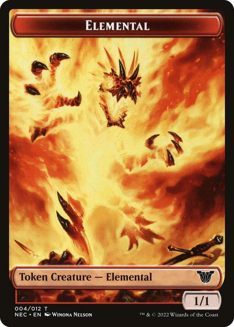 Image for Elemental // Spirit (009) Double-Sided Token (4 // 9) (Kamigawa: Neon Dynasty) - Magic: The Gathering