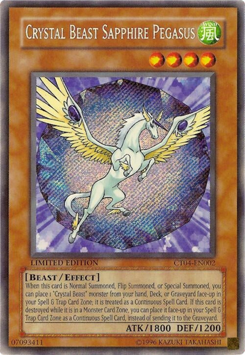 Image for Crystal Beast Sapphire Pegasus (CT04-EN002) (CT04) - YuGiOh
