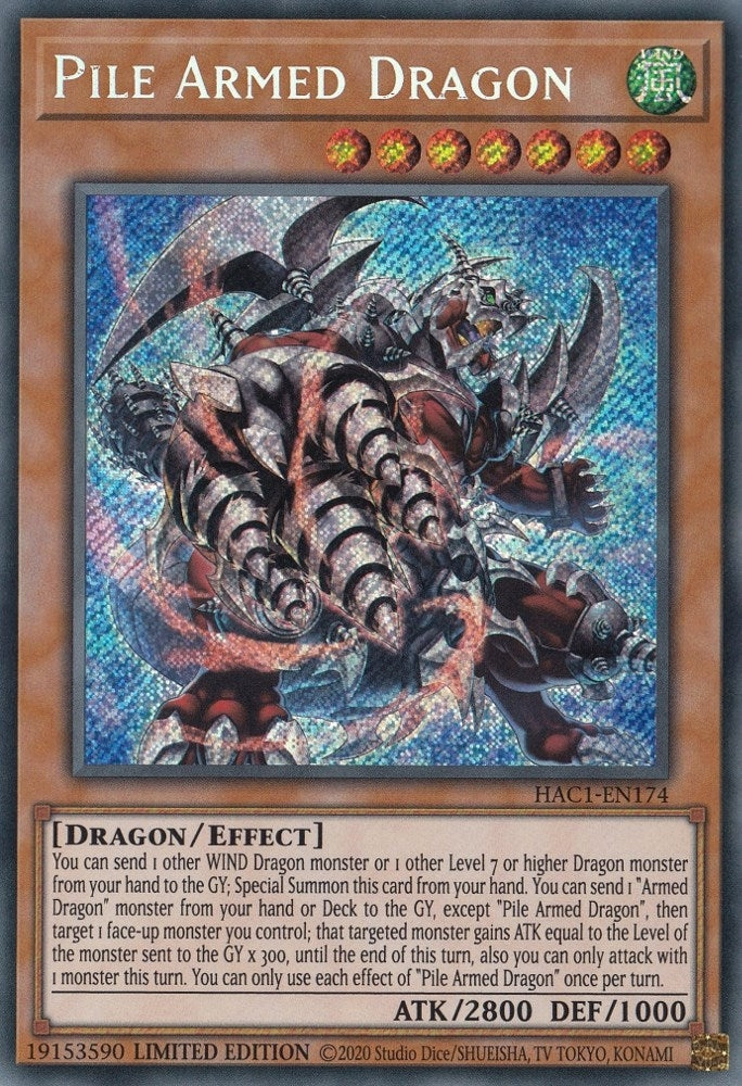 Image for Pile Armed Dragon (HAC1-EN174) (HAC1) - YuGiOh