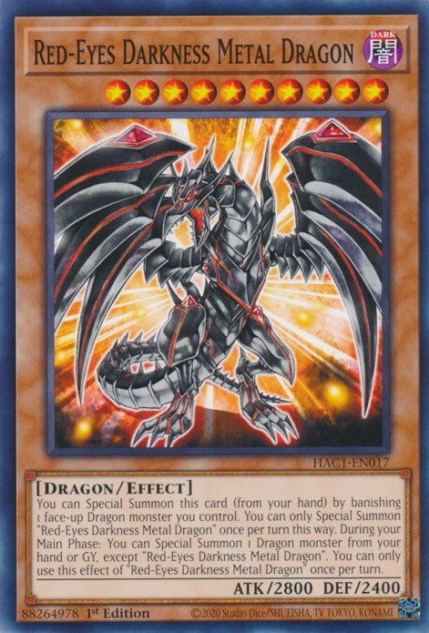 Image for Red-Eyes Darkness Metal Dragon (HAC1-EN017) (HAC1) - YuGiOh