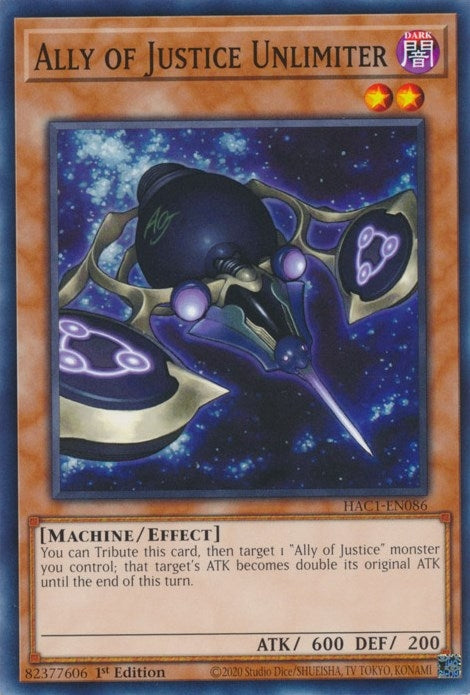 Image for Ally of Justice Unlimiter (HAC1-EN086) (HAC1) - YuGiOh