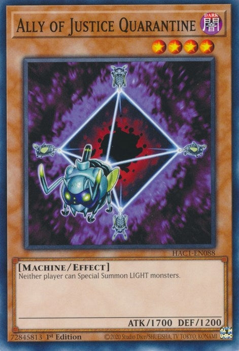 Image for Ally of Justice Quarantine (HAC1-EN088) (HAC1) - YuGiOh