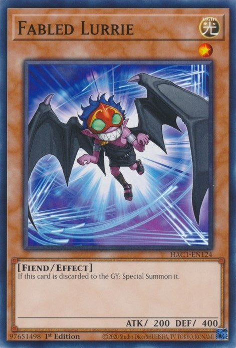 Image for Fabled Lurrie (HAC1-EN124) (HAC1) - YuGiOh