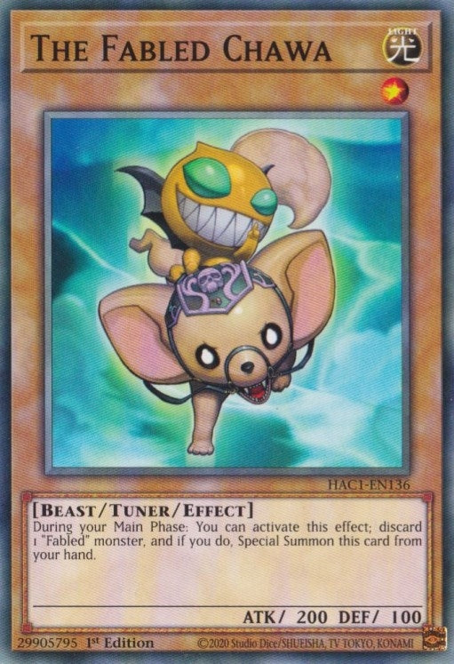 Image for The Fabled Chawa (HAC1-EN136) (HAC1) - YuGiOh