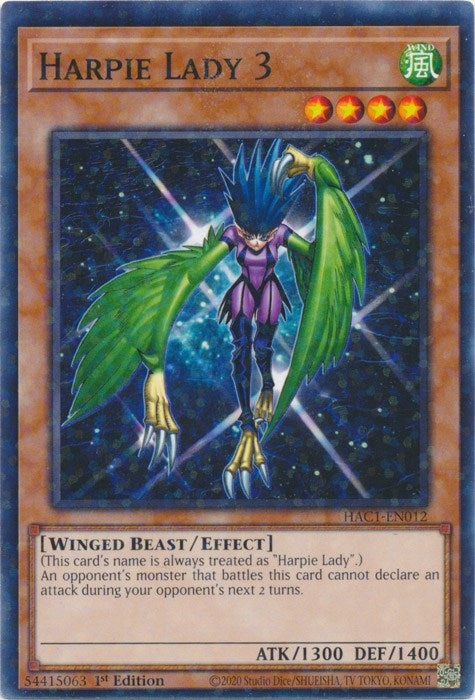 Harpie Lady 3 (Duel Terminal) (HAC1-EN012) (HAC1)