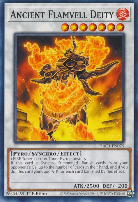 Image for Ancient Flamvell Deity (HAC1-EN075) (HAC1) - YuGiOh