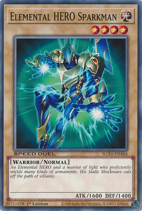 Image for Elemental HERO Sparkman (SGX1-ENA04) - YuGiOh