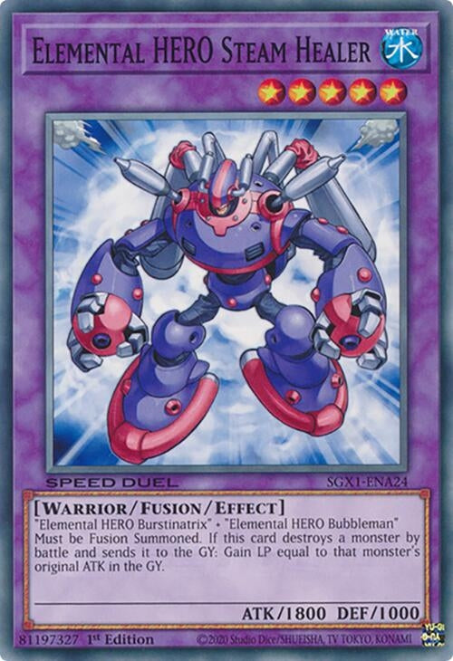 Image for Elemental HERO Steam Healer (SGX1-ENA24) - YuGiOh