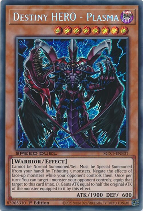 Image for Destiny HERO - Plasma (Secret Rare) (SGX1-ENB01) - YuGiOh