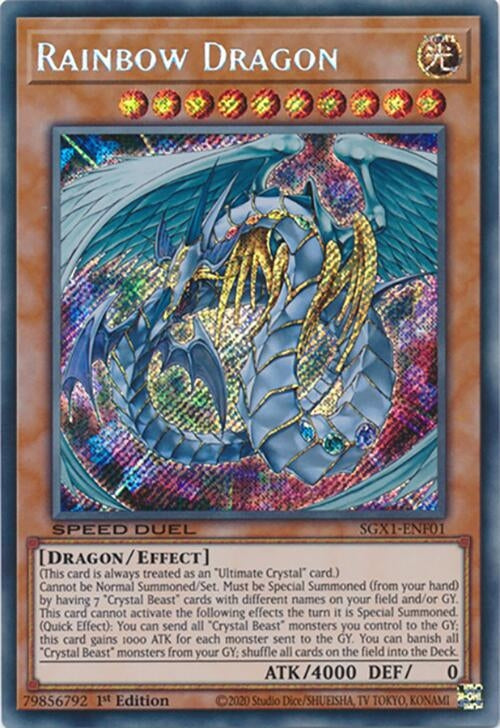Image for Rainbow Dragon (Secret Rare) (SGX1-ENF01) - YuGiOh