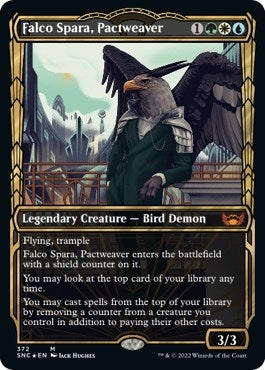 Image for Falco Spara, Pactweaver (Gilded Foil) (372) (Streets of New Capenna) - Magic: The Gathering