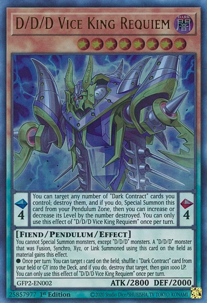 Image for D/D/D Vice King Requiem (GFP2-EN002) (GFP2) - YuGiOh